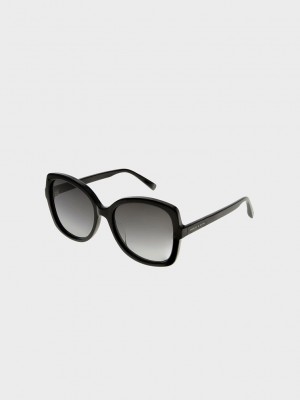 Charles & Keith Acetate Butterfly Sunglasses Schwarz | ZOND84376