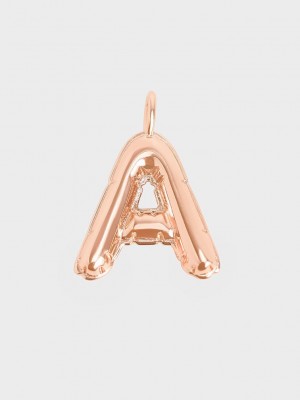 Charles & Keith Alphabet 'A' Charm Rosa Gold | GECY25893