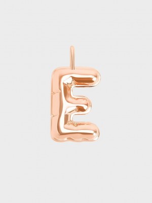 Charles & Keith Alphabet 'E' Charm Rosa Gold | MXRK93417