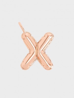 Charles & Keith Alphabet 'X' Charm Rosa Gold | AQBE02794