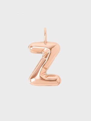 Charles & Keith Alphabet 'Z' Charm Rosa Gold | HKPJ73950