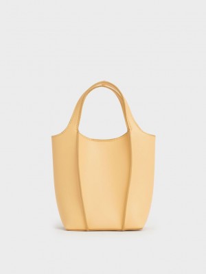 Charles & Keith Arlys Tote Bag Gelb | TPGJ42587