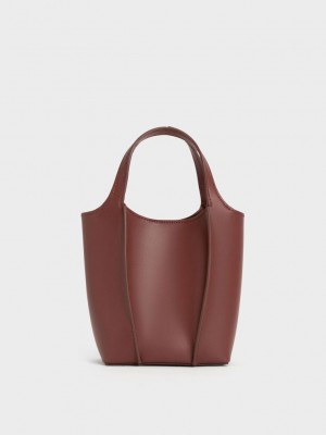 Charles & Keith Arlys Tote Bag Schokolade | XITE12948