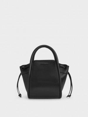 Charles & Keith Ashby Slouchy Tote Bag Schwarz | URZL84176