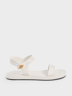 Charles & Keith Back Riemen Sandals Rosa | WHTK51429