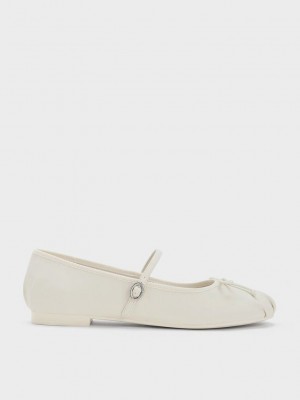 Charles & Keith Bow Mary Jane Flats Rosa | RTLD13082