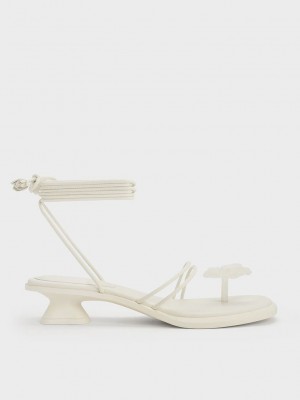 Charles & Keith Butterfly Tie-Around Sandals Rosa | BHEY25413