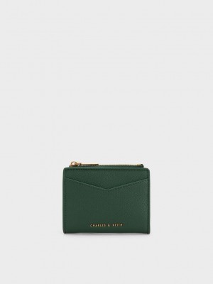 Charles & Keith Cayce Kurzes Wallet Dunkelgrün | TWEK73420