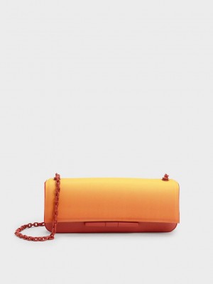 Charles & Keith Cesia Chain Riemen Bag Sunset | JGTU14798