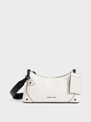 Charles & Keith Chain Handle Bag Weiß | QTAF90623