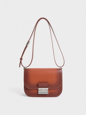 Charles & Keith Charlot Bag Dunkelrot | XQPS08943