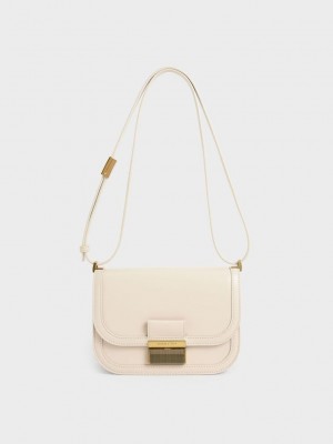 Charles & Keith Charlot Bag Weiß | MXIE46570
