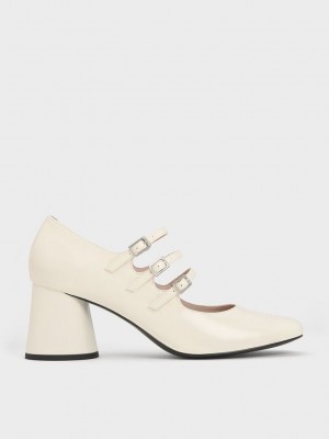 Charles & Keith Claudie Lack Buckled Mary Janes Rosa | IQAS92361