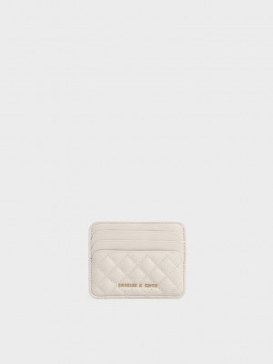 Charles & Keith Cleo Gesteppt Card Holder Weiß | DZMS21978