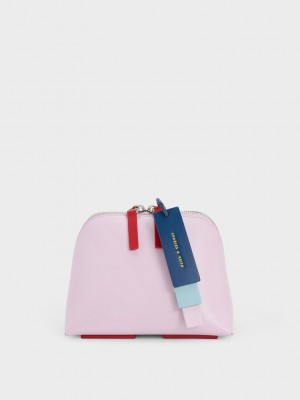 Charles & Keith Cockade Crossbody Bag Lila | BOQD30195