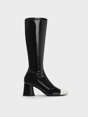 Charles & Keith Coco Two-Tone Knee-High Boots Mehrfarbig | ZBLY47016