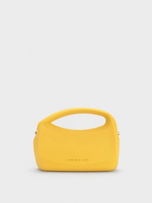 Charles & Keith Cocoon Top Handle Bag Gelb | NMRJ59280