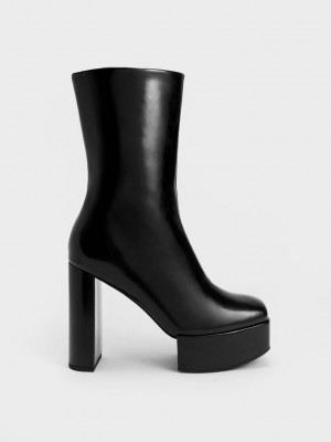 Charles & Keith Corinth Blade Heel Boots Schwarz | QLNZ42738