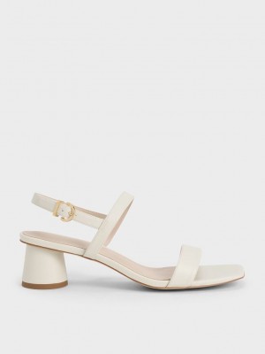 Charles & Keith Cylindrical Heel Back Riemen Sandals Rosa | ZRMP01748