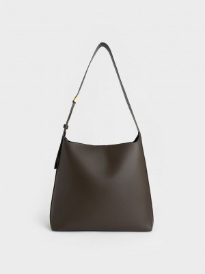 Charles & Keith Edna Tote Bag Dunkel | PZUG63810