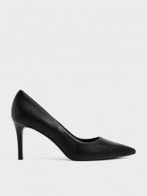 Charles & Keith Emmy Pointed-Kappe Stiletto Pumps Schwarz | UQAG84670