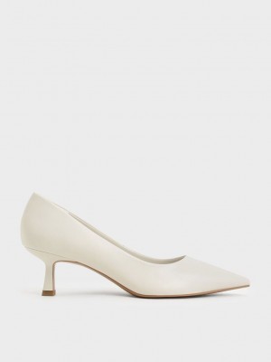 Charles & Keith Emmy Pointed Kitten Heel Pumps Rosa | JSIL09357