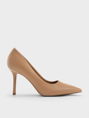 Charles & Keith Emmy Stiletto Heel Pumps Braun | QUFE68243