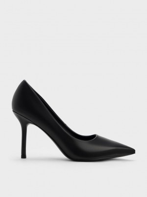 Charles & Keith Emmy Stiletto Heel Pumps Schwarz | SAUM81764