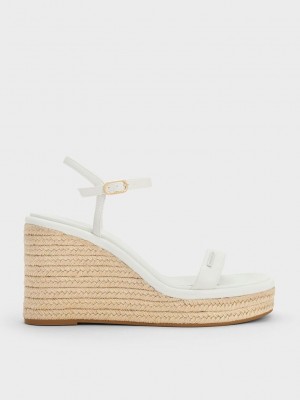 Charles & Keith Espadrilles Wedges Rosa | HPAQ07189