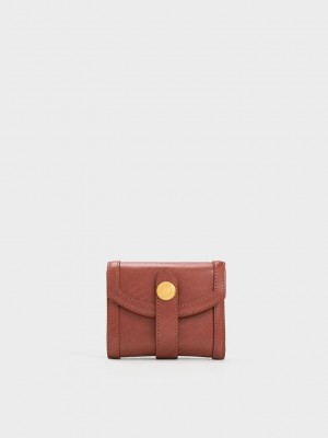 Charles & Keith Este Belted Small Wallet Beige | CNHF86479