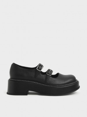 Charles & Keith Frankie Plattform Mary Janes? Schwarz | ALSO71329