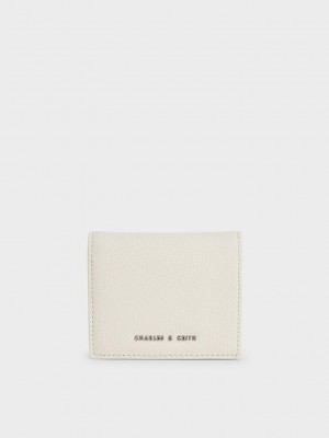Charles & Keith Front Flap Small Wallet Weiß | MQDR31207