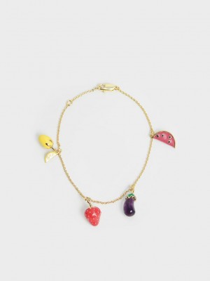Charles & Keith Fruits Beaded Bracelet Mehrfarbig | ZJHS67349