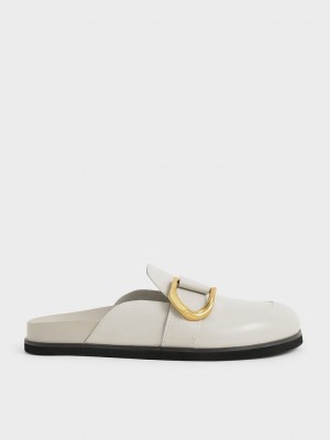 Charles & Keith Gabine Buckled Leder Loafer Mules? Rosa | LSFG18705