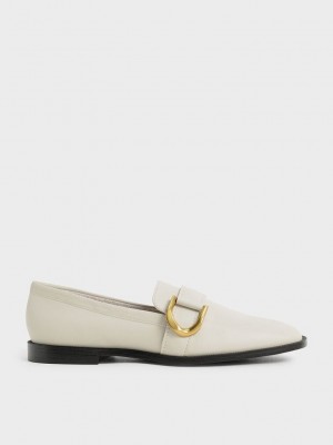 Charles & Keith Gabine Buckled Leder Loafers? Rosa | ILJB85439