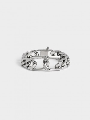 Charles & Keith Gabine Chain-Link Bracelet Silber | UPFS24956