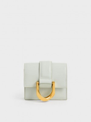 Charles & Keith Gabine Chain-Link Card Holder Mintfarben Grün | VUNG24067