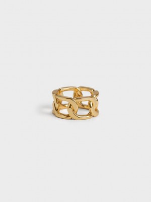 Charles & Keith Gabine Chain-Link Ring Gold | COMF43807