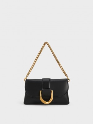Charles & Keith Gabine Crossbody Bag Schwarz | TREA48503