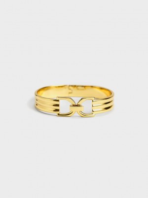 Charles & Keith Gabine Cuff Bracelet Gold | CZRQ04391