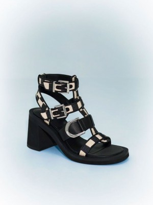 Charles & Keith Gabine Gingham Gladiator Sandals Mehrfarbig | WAHT24513