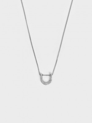 Charles & Keith Gabine Swarovski Crystal Necklace Silber | AGKC13928