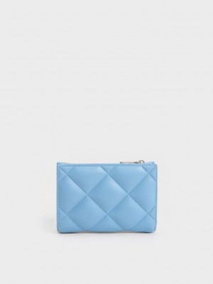 Charles & Keith Gemma Gesteppt Cardholder Hellblau | HFAE51780