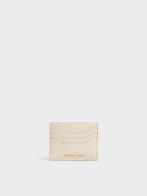 Charles & Keith Geometric Multi-Slot Card Holder Weiß | HXAC48371