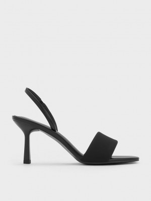 Charles & Keith Gepolstert Riemen Slingback Pumps Schwarz | XCQI39847