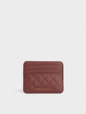 Charles & Keith Gesteppt Card Holder Schokolade | EJFQ54801