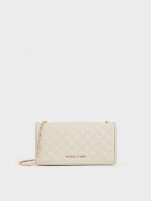 Charles & Keith Gesteppt Pouch Weiß | TWUG98347