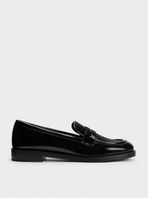 Charles & Keith Gretel Penny Loafers Schwarz | WIHB64103