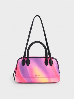 Charles & Keith Harmonee Four Handle Tote Holographic | PEXH08574