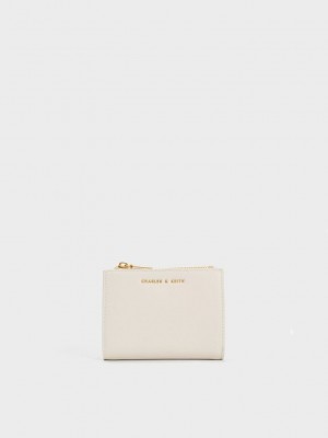 Charles & Keith Harmonee Top Zip Small Wallet Weiß | LHOA25148